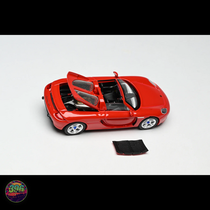 FunnyModel Porsche Carrera GT with Opening Engine Bay in Guards Red 1:64 Diecast Model