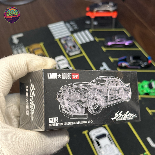 Mini GT Nissan Skyline GT-R (R33) Active Carbon 1:64 Diecast - Kaido House Series