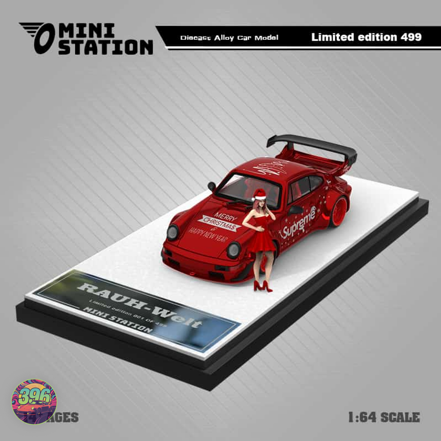 MiniStation RWB Porsche 911 Xmas Edition 1:64 Diecast Model