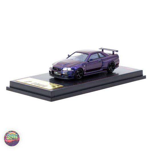 Ignition Model x Tarmac Works - Nissan Skyline GT-R R34 in Midnight Purple – 1:64 Limited Edition Diecast