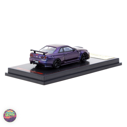 Ignition Model x Tarmac Works - Nissan Skyline GT-R R34 in Midnight Purple – 1:64 Limited Edition Diecast