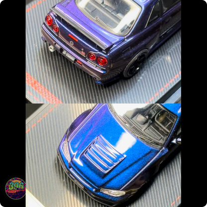 Ignition Model x Tarmac Works - Nissan Skyline GT-R R34 in Midnight Purple – 1:64 Limited Edition Diecast