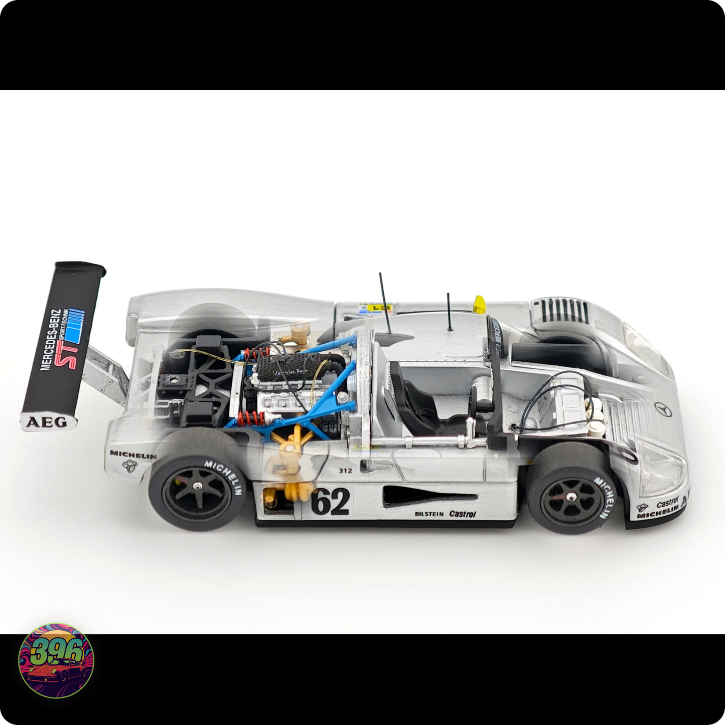 YS Model - Sauber Mercedes C9 #63 Silver Le Mans with Opening Hood