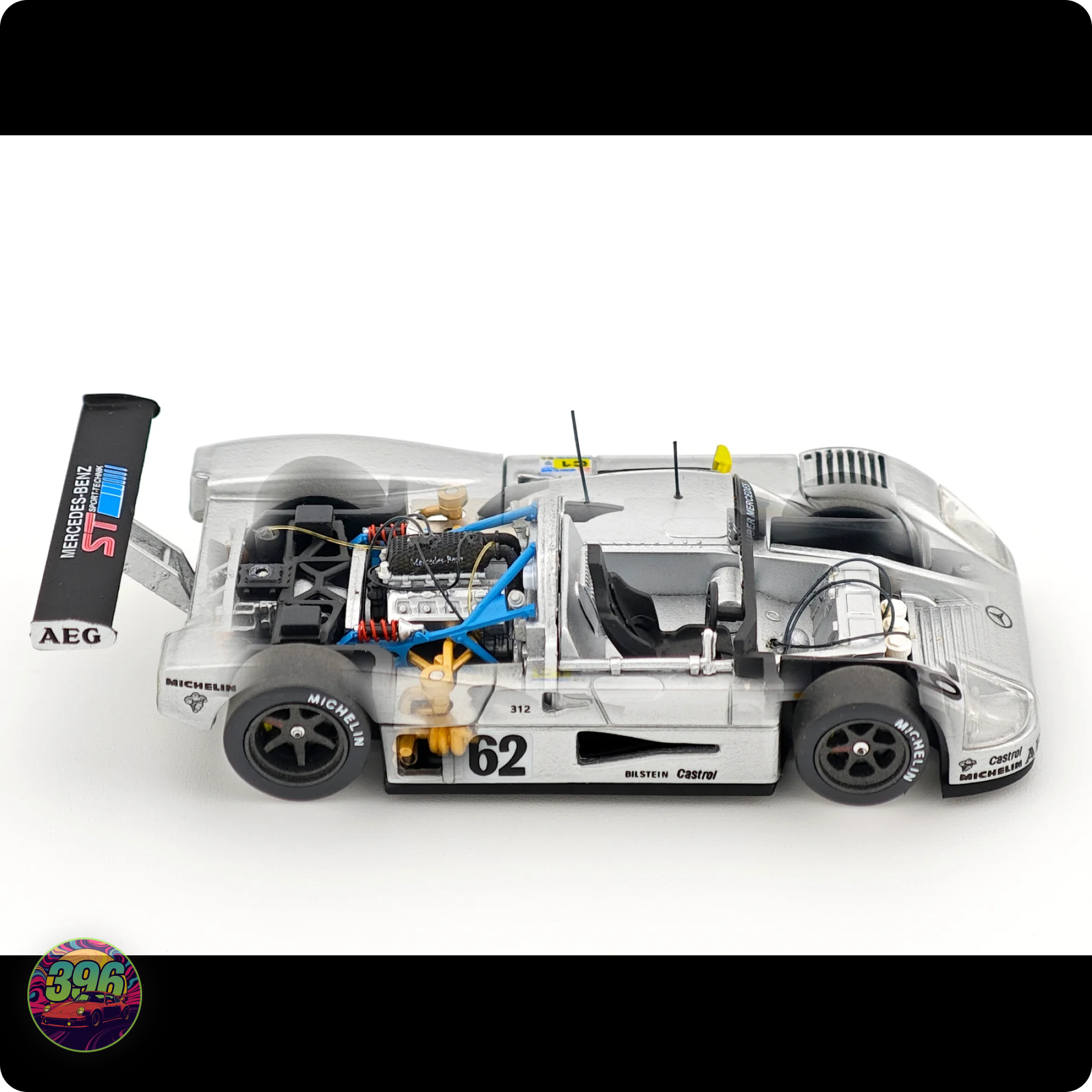 YS Model - Sauber Mercedes C9 #63 Silver Le Mans with Opening Hood