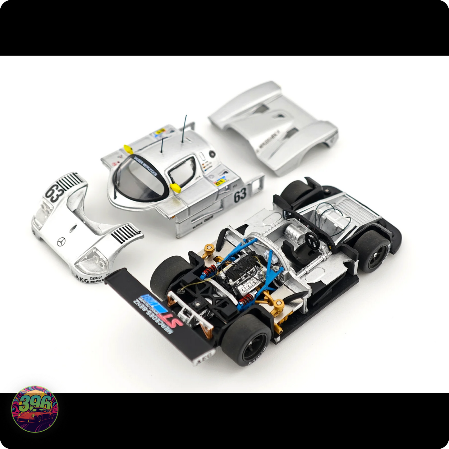 YS Model - Sauber Mercedes C9 #63 Silver Le Mans with Opening Hood – 1:64 YS Diecast Model
