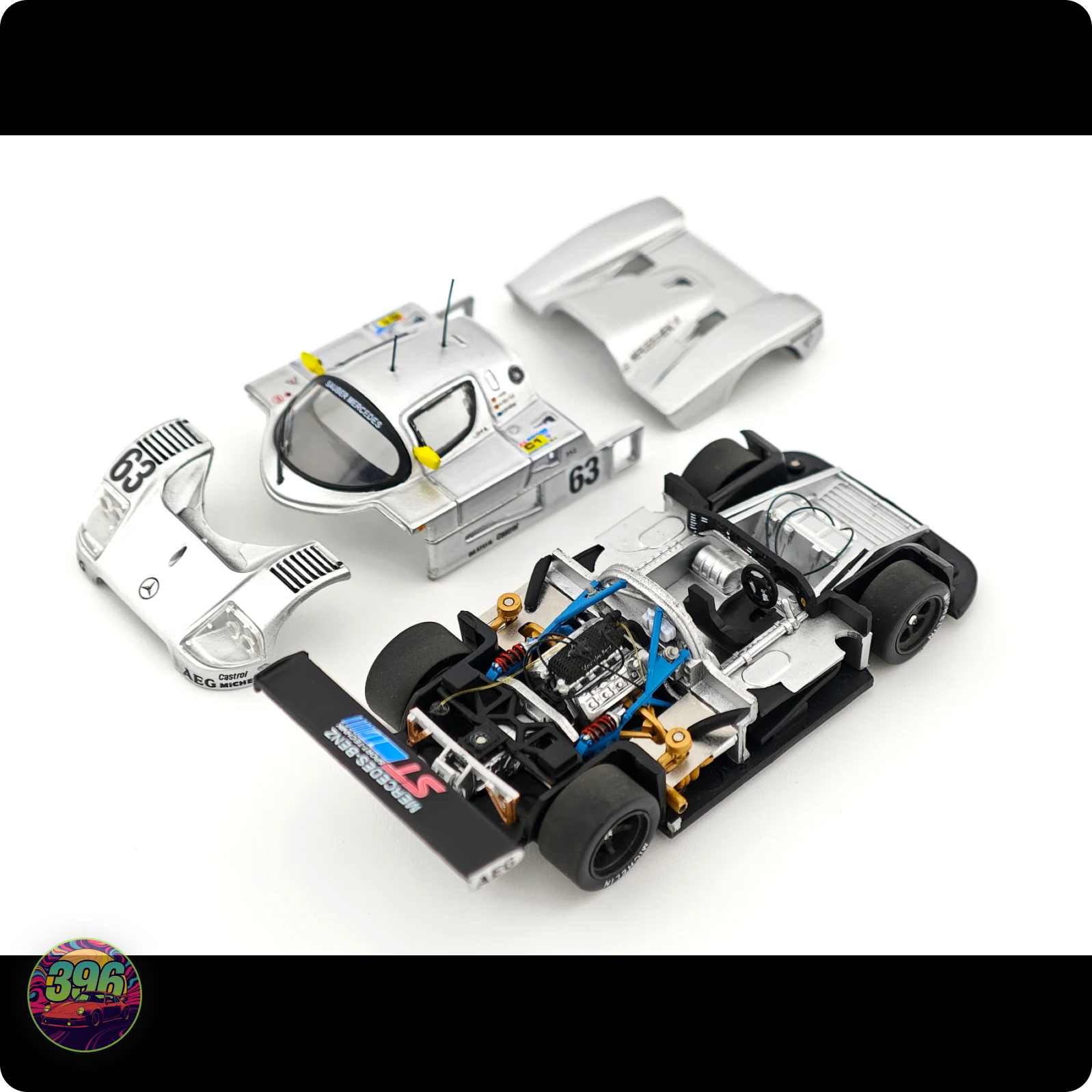 YS Model - Sauber Mercedes C9 #63 Silver Le Mans with Opening Hood