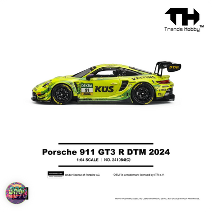 Trends Hobby - Porsche 911 GT3 R DTM 93 Yellow  – 1:64 Trends Hobby Diecast Model