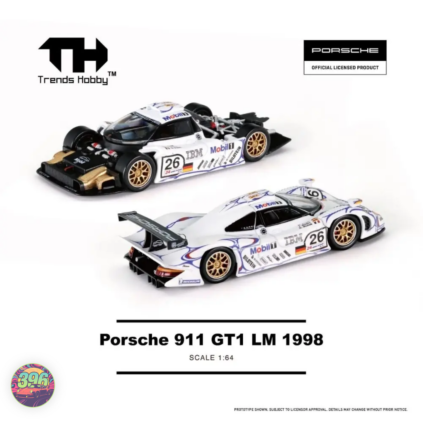 Trends Hobby - Porsche 911 GT1 LM 1998  – 1:64 Trends Hobby Diecast Model