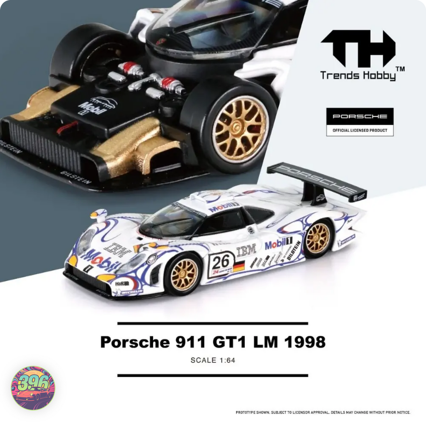 Trends Hobby - Porsche 911 GT1 LM 1998  – 1:64 Trends Hobby Diecast Model