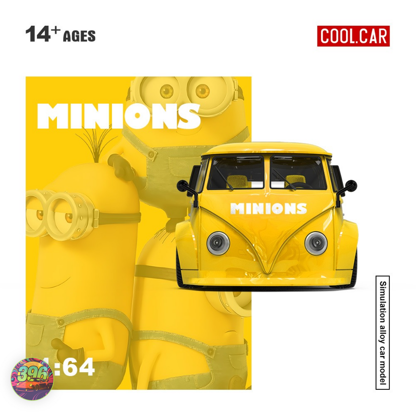 [PRE ORDER] CoolCar - VW T1 Pickup Minions Edition Yellow – 1:64 Cool.Car Diecast Model