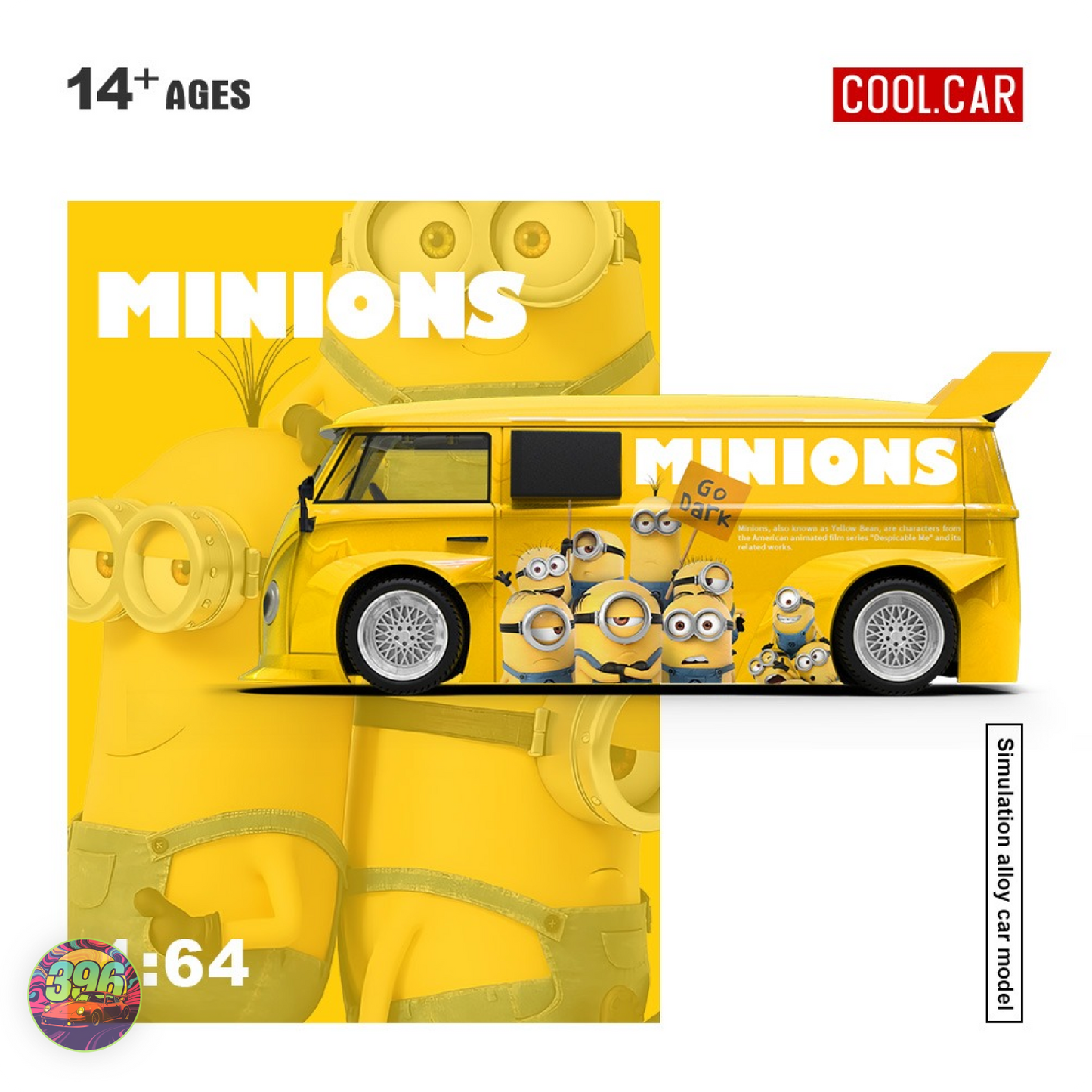 [PRE ORDER] CoolCar - VW T1 Pickup Minions Edition Yellow – 1:64 Cool.Car Diecast Model