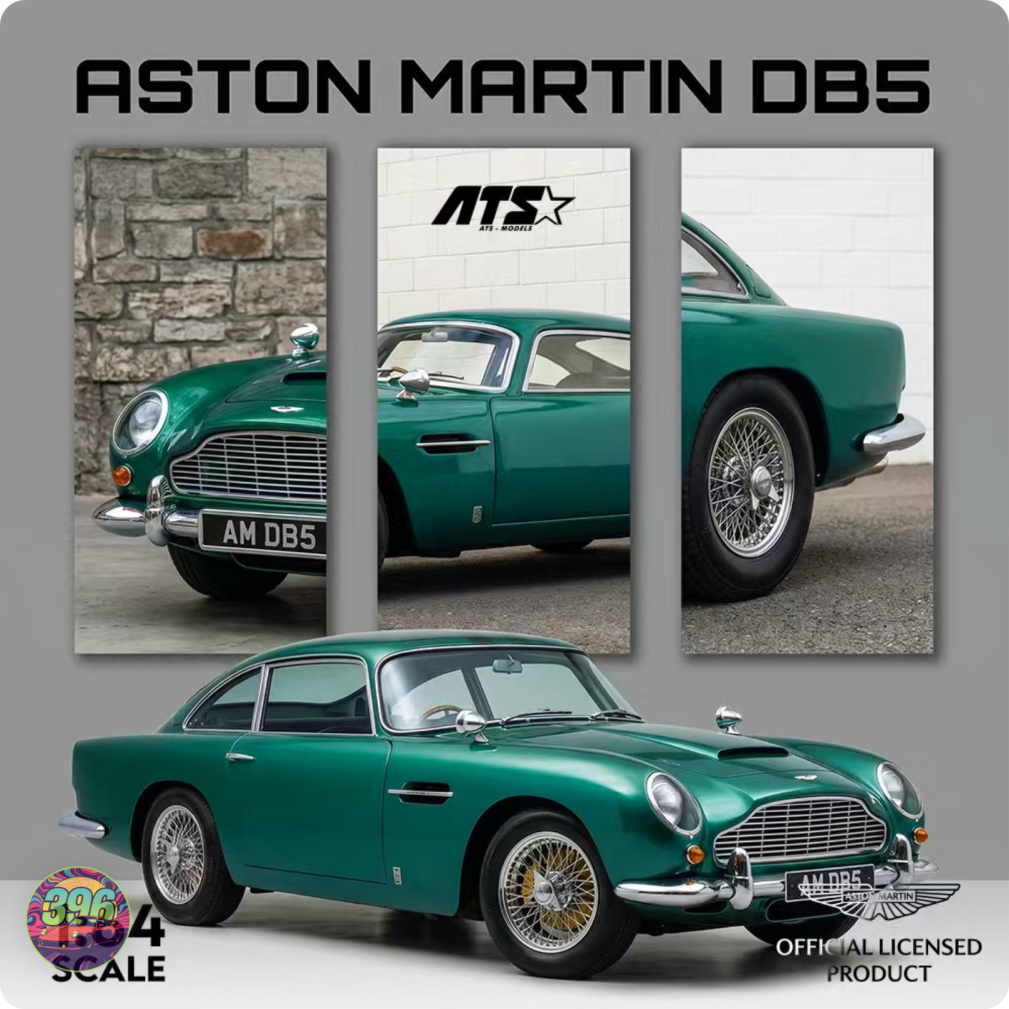 [PRE ORDER] Aston Martin DB5 British Racing Green – 1:64 ATS Models Diecast Official Licensed