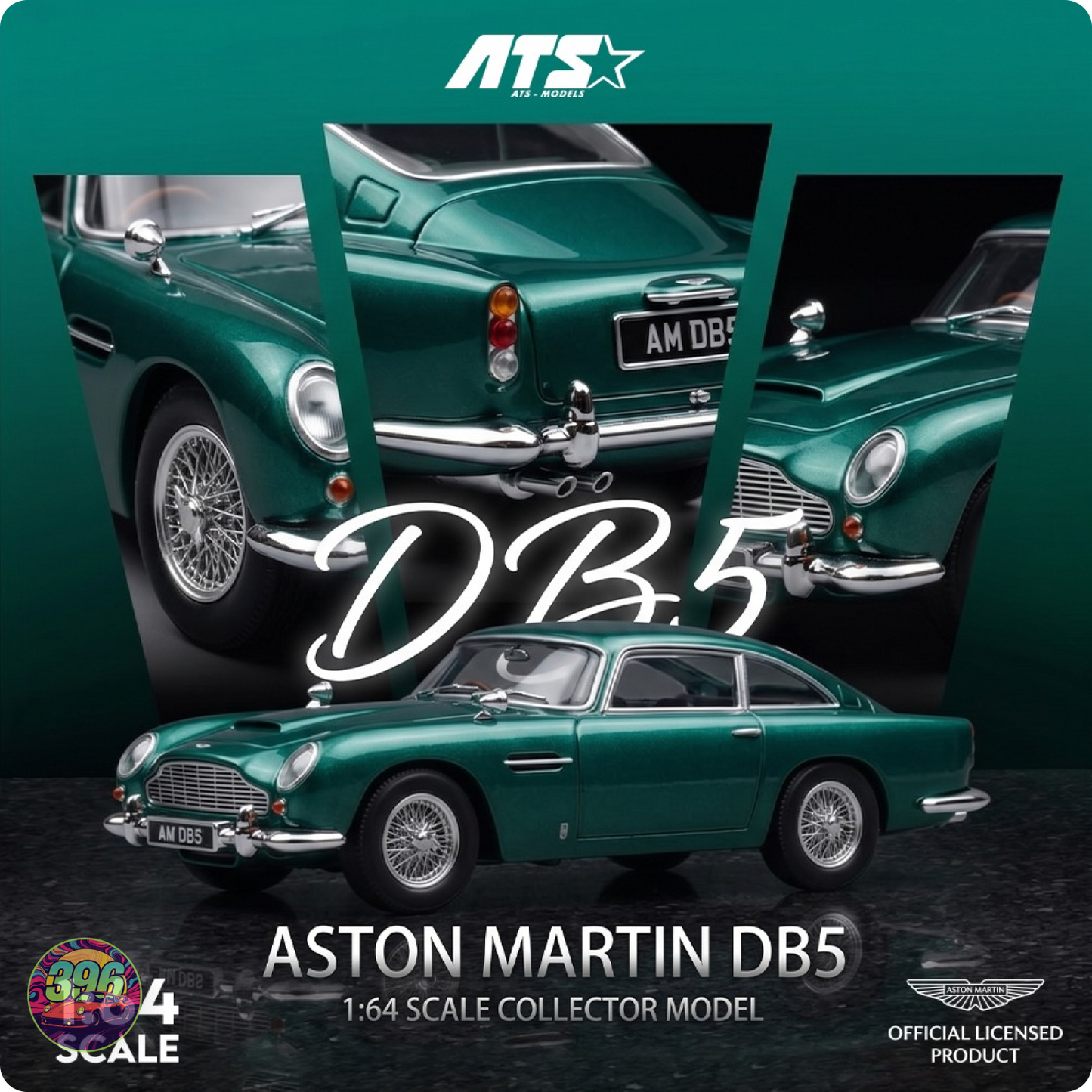 [PRE ORDER] Aston Martin DB5 British Racing Green – 1:64 ATS Models Diecast Official Licensed
