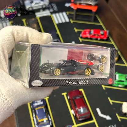 CM Model Pagani Imola 1:64 Diecast - Full Dry Carbon Fiber Finish (Red Accents) - Hypercar Collectible
