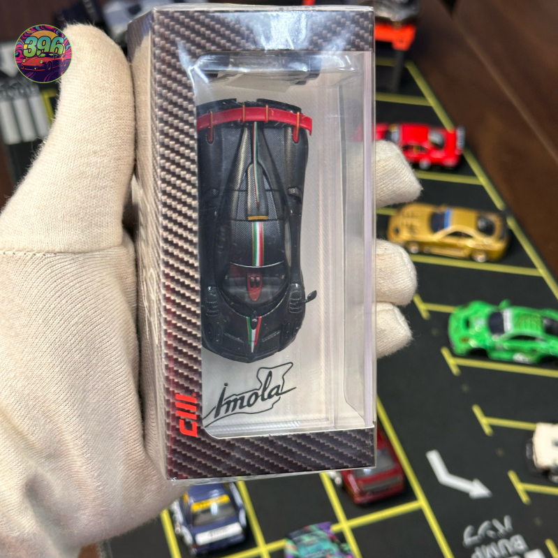 CM Model Pagani Imola 1:64 Diecast - Full Dry Carbon Fiber Finish (Red Accents) - Hypercar Collectible