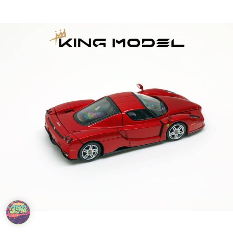 King Model - Ferrari Enzo in Metallic Red with Opening Hood - 1:64 Diecast Model