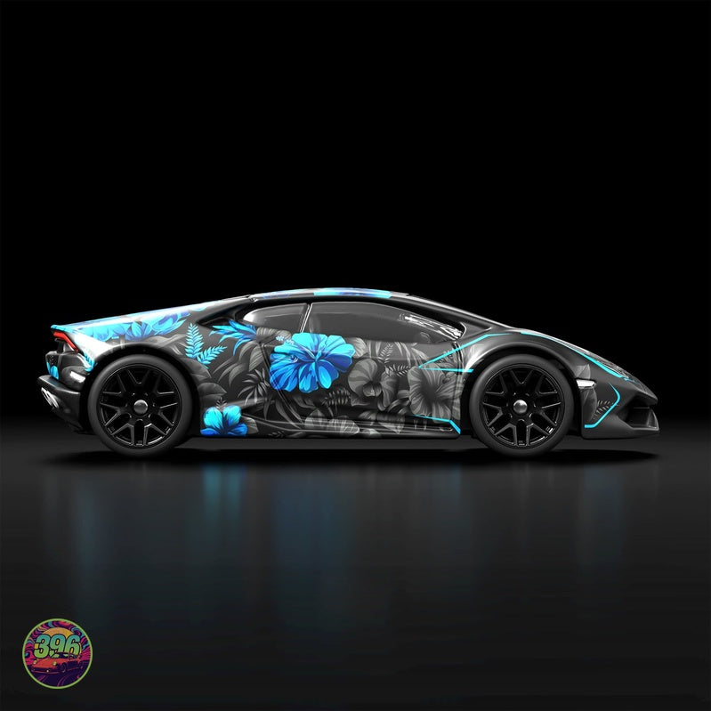 [PREORDER] Hot Wheels - Supercar Blondie Lamborghini Huracán Blue Floral Wrap – 1:64 Hot Wheels Diecast Model
