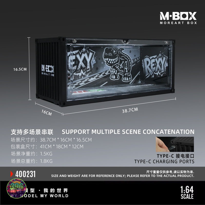 [PREORDER] M·BOX - Rexy Dinosaur Painted Container Scene 400231 – 1:64 M·BOX Diecast Display