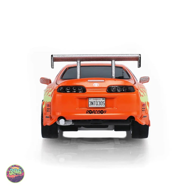 [PREORDER] GreenLight - Toyota Supra RC Orange Roadboy Livery with Remote Control Case – 1:64 GreenLight Diecast Model
