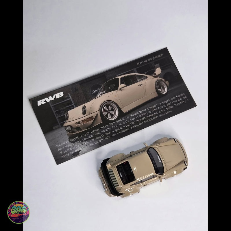 TimeMicro - RWB Porsche 964 in Cream – 1:64 TimeMicro Diecast Model