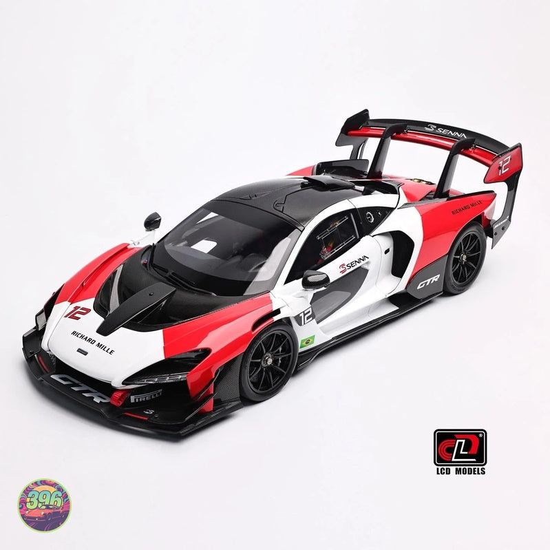 [PREORDER] LCD Models - McLaren Senna GTR Red/Black with Engine Display – 1:18 LCD Models Diecast Model