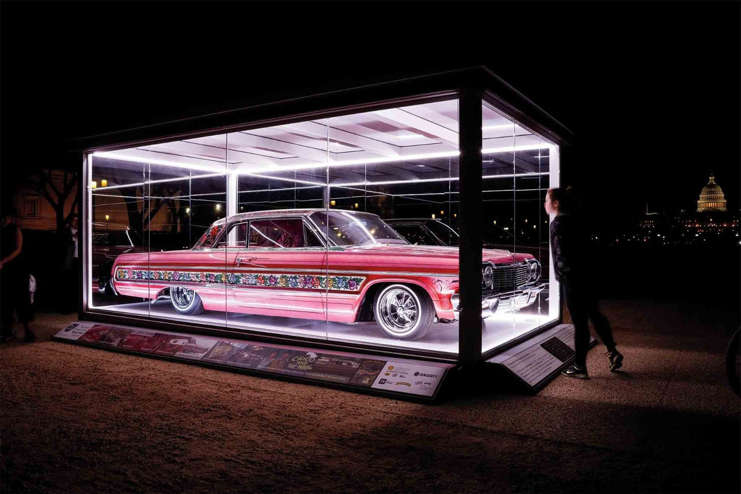 [PREORDER] 97M - Impala LowRider in Pink with Roses Floral Livery – 1:64 Diecast Model
