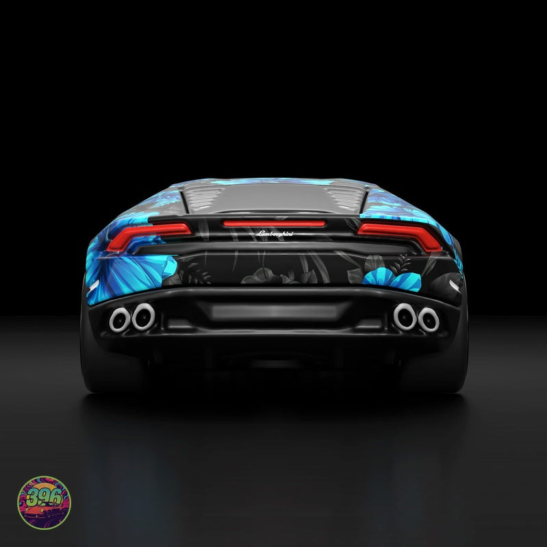 [PREORDER] Hot Wheels - Supercar Blondie Lamborghini Huracán Blue Floral Wrap – 1:64 Hot Wheels Diecast Model