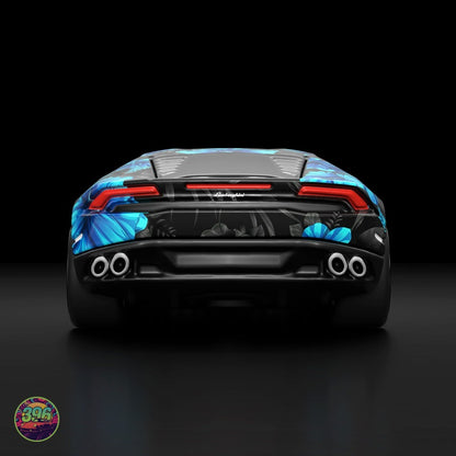 [PREORDER] Hot Wheels - Supercar Blondie Lamborghini Huracán Blue Floral Wrap – 1:64 Hot Wheels Diecast Model