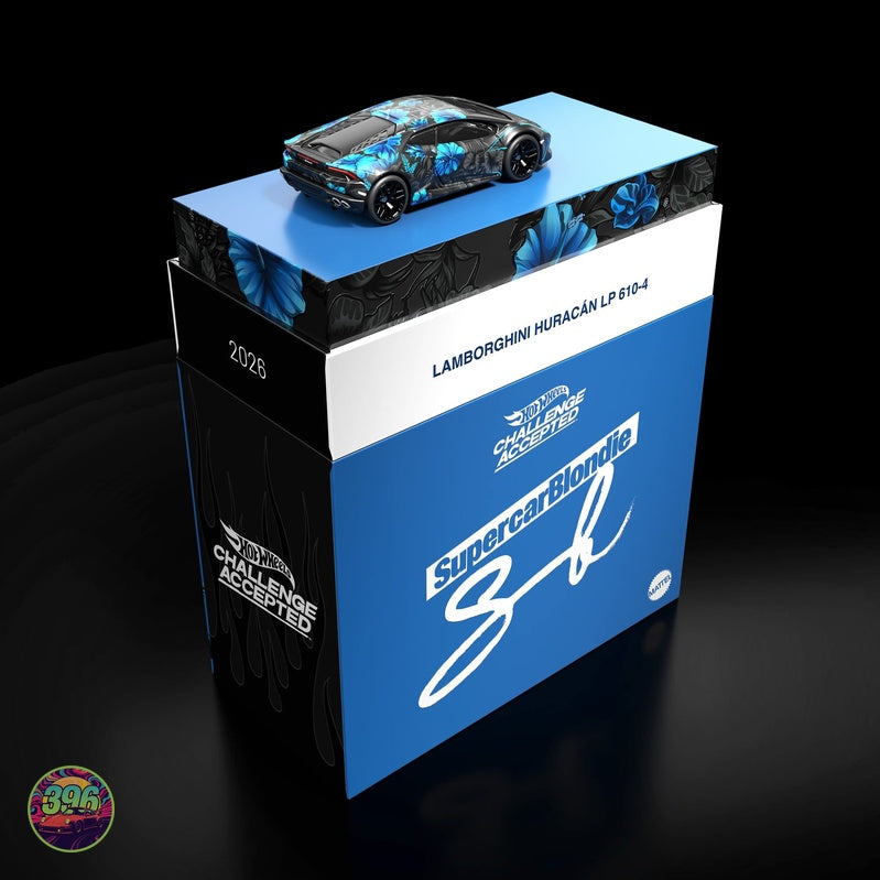 [PREORDER] Hot Wheels - Supercar Blondie Lamborghini Huracán Blue Floral Wrap – 1:64 Hot Wheels Diecast Model