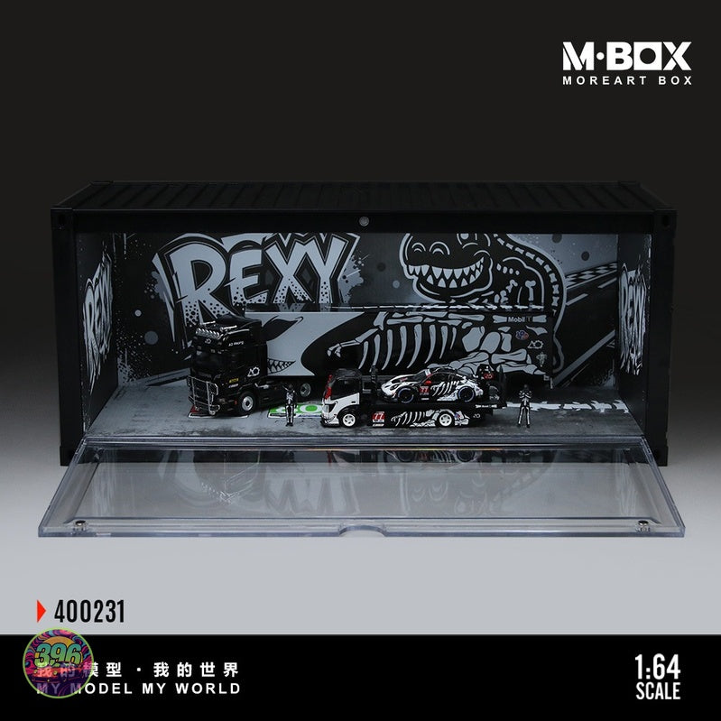 [PREORDER] M·BOX - Rexy Dinosaur Painted Container Scene 400231 – 1:64 M·BOX Diecast Display