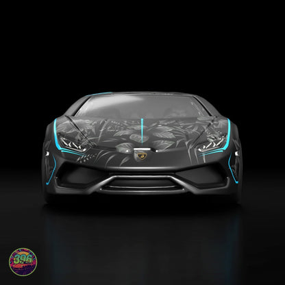 [PREORDER] Hot Wheels - Supercar Blondie Lamborghini Huracán Blue Floral Wrap – 1:64 Hot Wheels Diecast Model