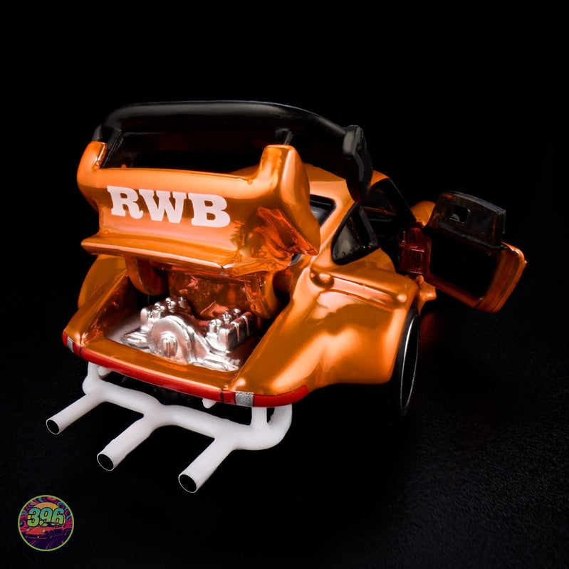 [PREORDER] Hot Wheels RLC - Porsche 930 RWB RAUH-Welt Begriff in Orange – 1:64 Hot Wheels Diecast Model