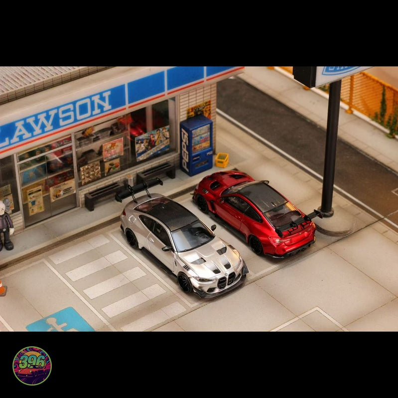 [PREORDER] StreetWarrior - BMW M4 G82 GTR Flossmann Full Widebody Kit in White – 1:64 StreetWarrior Diecast Model