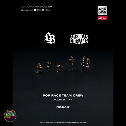 [PREORDER] Pop Race - Pop Race Team Crew Figure Set PR640567 – 1:64 Pop Race Diecast Figures
