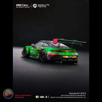[PREORDER] Almost Real x Absolute Racing - Porsche 911 GT3 R #911 2026 GT World Challenge Asia Mandalika – 1:64 Almost Real Diecast Model