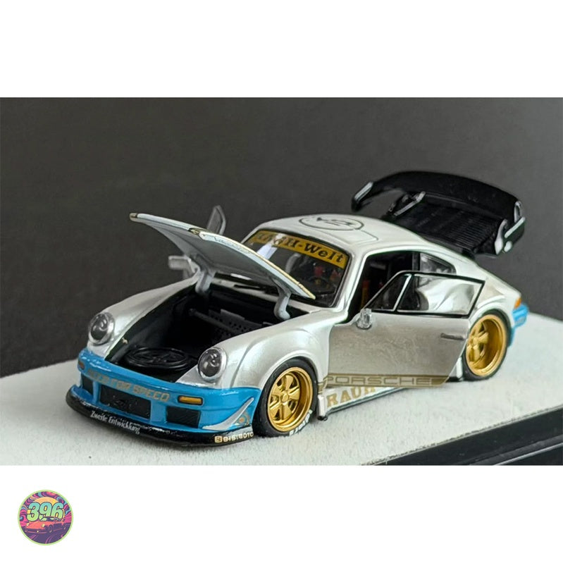 [PREORDER] PGM - RWB Porsche 930 Rauh-Welt Begriff in White & Blue – 1:64 PGM Diecast Model