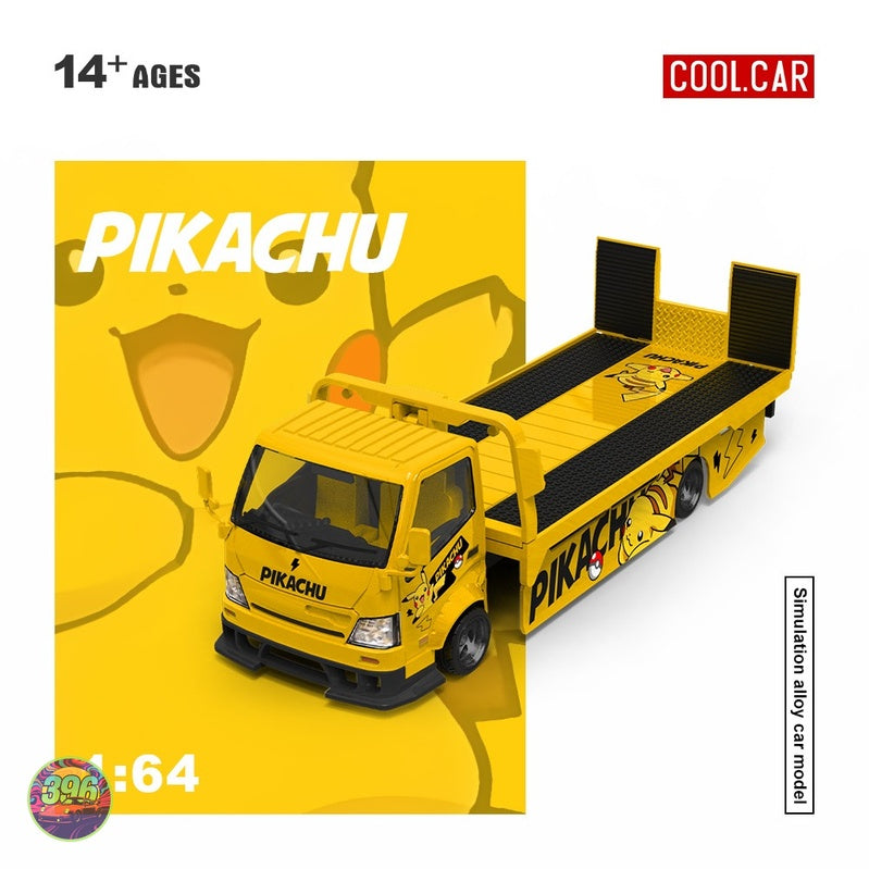 [PREORDER] Cool Car - Pikachu H300 Flatbed Transport Trailer – 1:64 Cool Car Diecast Model