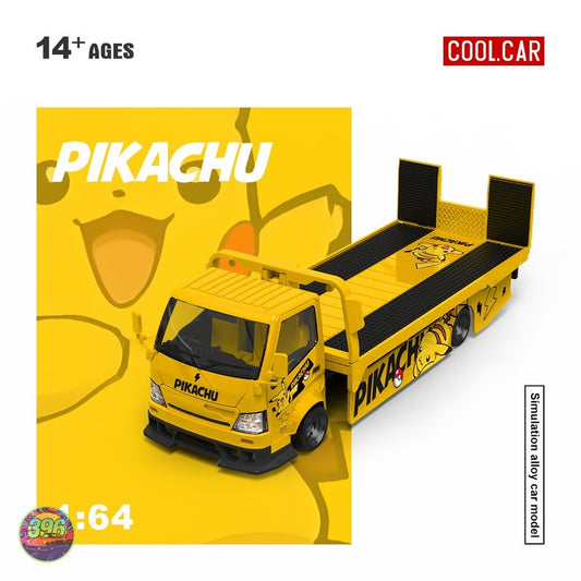 [PREORDER] Cool Car - Pikachu H300 Flatbed Transport Trailer – 1:64 Cool Car Diecast Model