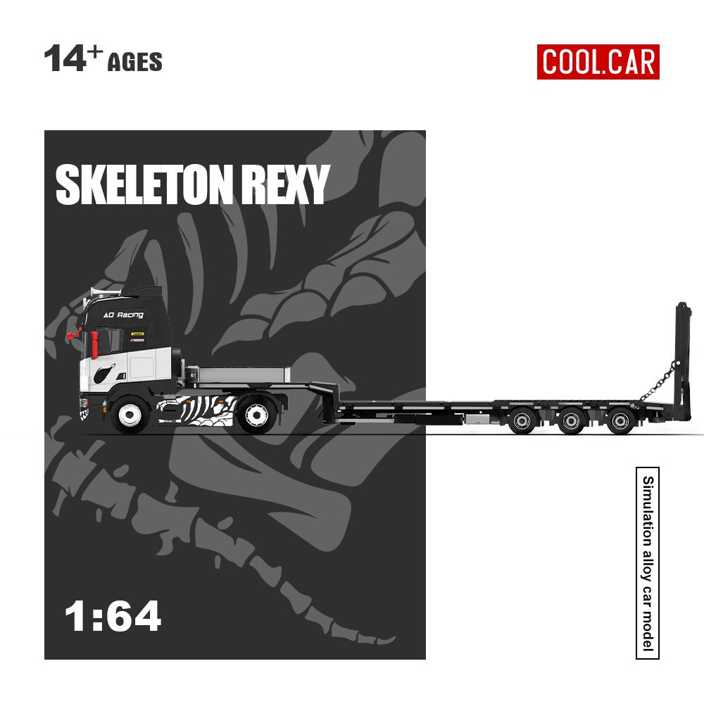 [PREORDER] Cool Car - Scania Flatbed Skeleton Rexy Truck – 1:64 Cool Car Diecast Model
