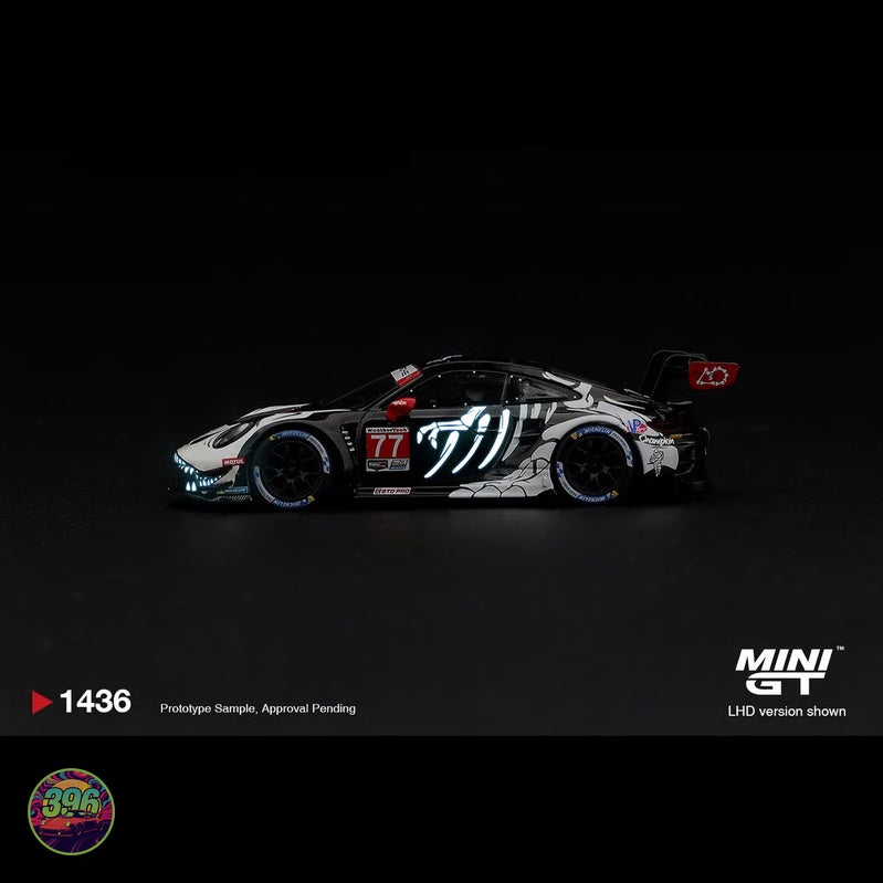 [PREORDER] Mini GT – Porsche 911 GT3 R #77 Craft Bamboo Racing Shark Livery – 1:64 Mini GT Diecast Model