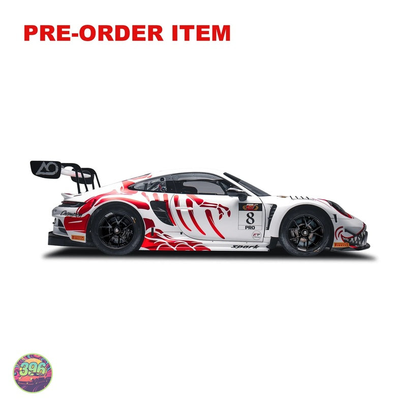 [PREORDER] Spark – Porsche 911 GT3 R #8 AO Racing 'Bush Rexy' Livery – 1:64 Spark Diecast Model