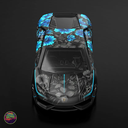 [PREORDER] Hot Wheels - Supercar Blondie Lamborghini Huracán Blue Floral Wrap – 1:64 Hot Wheels Diecast Model