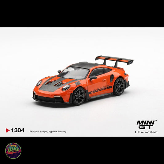 [PREORDER] Mini GT 1304 - Porsche 911 GT3 RS in Orange with Black Graphics – 1:64 Mini GT Diecast Model