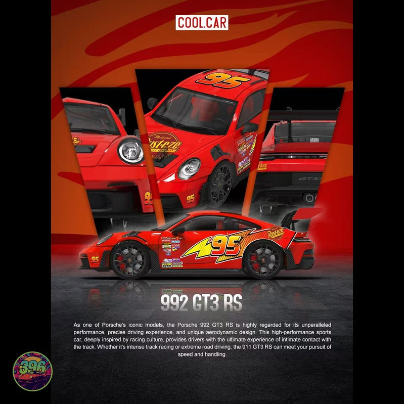 [PREORDER] Cool Car - Porsche 992 GT3 RS Lightning McQueen #95 – 1:64 Cool Car Diecast Model