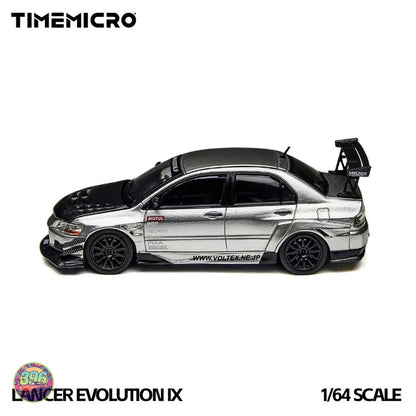 TimeMicro - Mitsubishi Lancer Evolution IX Voltex Silver – 1:64 TimeMicro Diecast Model
