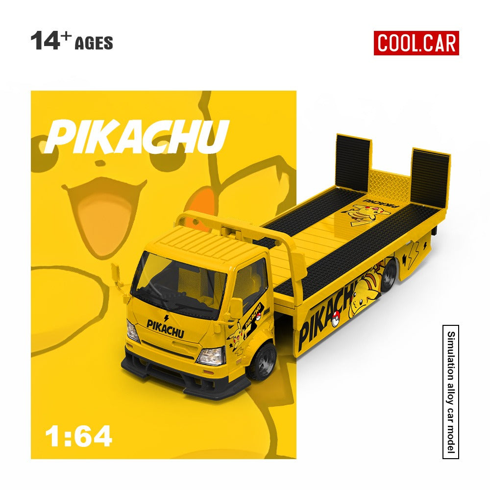[PREORDER] Cool Car - Pikachu H300 Flatbed Transport Trailer – 1:64 Cool Car Diecast Model