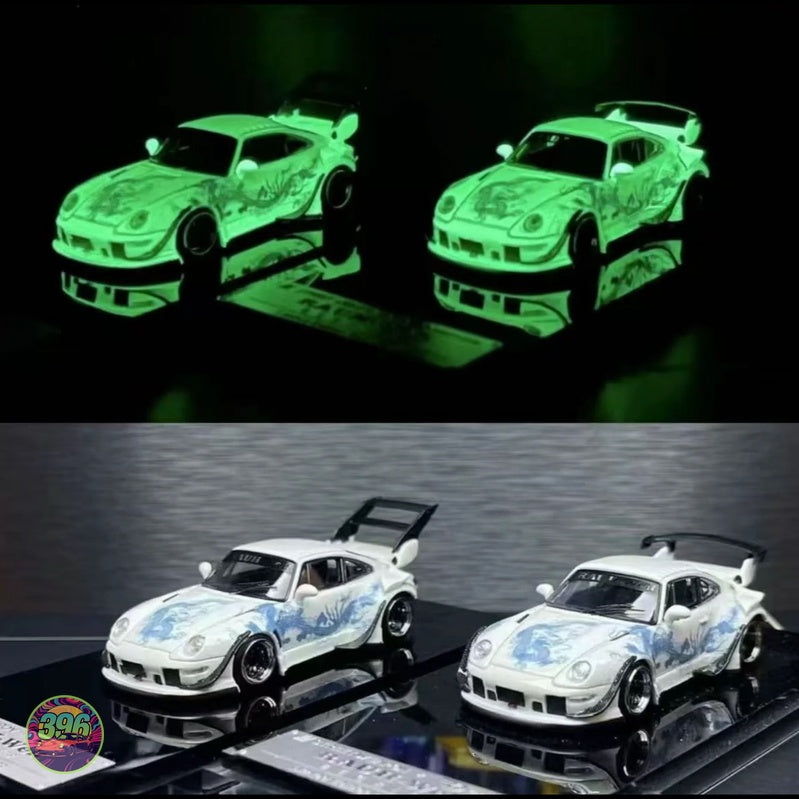 Street Weapon x Rauh-Welt Begriff - RWB Porsche 993 Ghost Player Glow in the Dark Limited Edition 209/499 – 1:64 Diecast Model