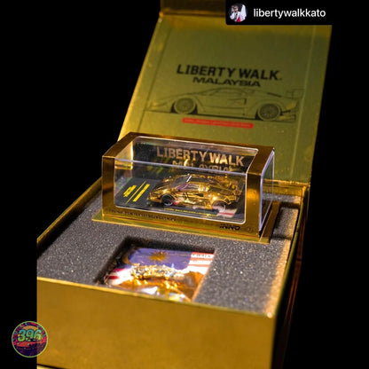 Inno64 - Liberty Walk Malaysia Limited Edition Lamborghini Countach in Gold – 1:64 Inno64 Diecast Model