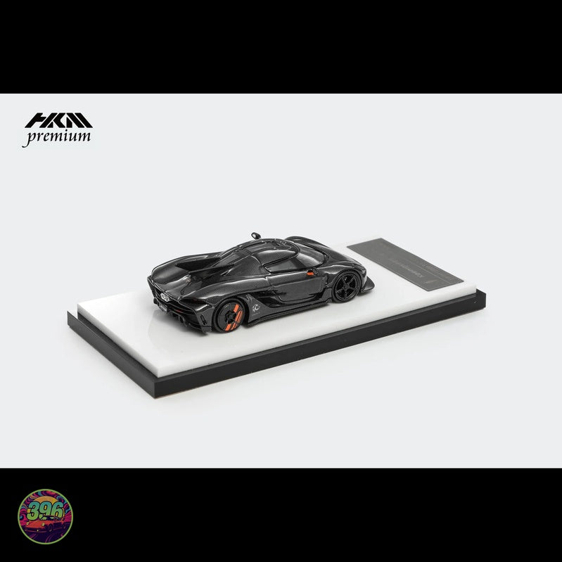 HKM Premium - Koenigsegg Jesko Absolut in Carbon Fibre Black – 1:64 HKM Premium Diecast Model