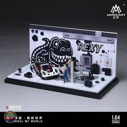 [PREORDER] MoreArt iLZ - Rexy Skeleton Garage Diorama Set 901212 – 1:64 MoreArt Diorama Model